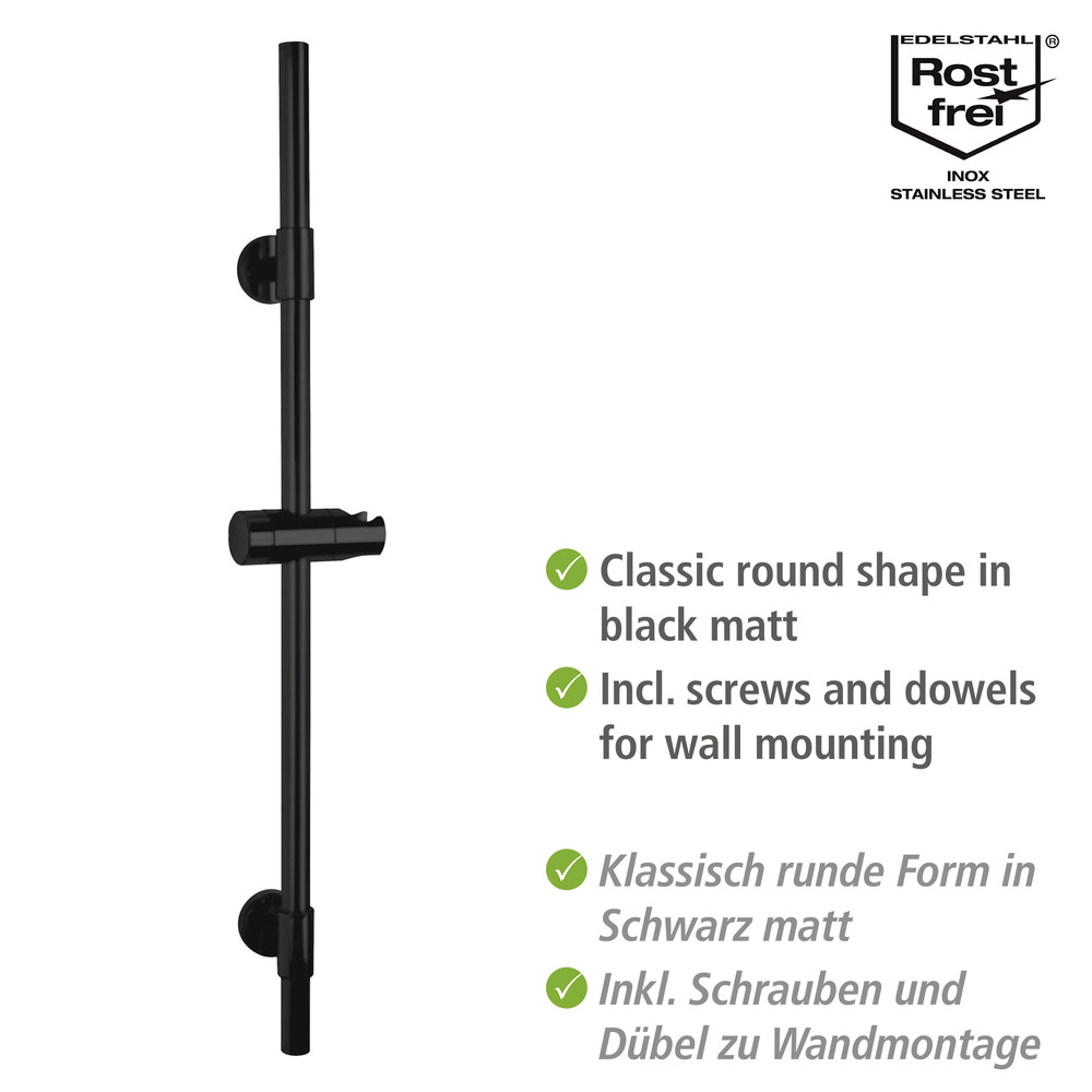 Duschstange Mod. Basic Schwarz  66 cm