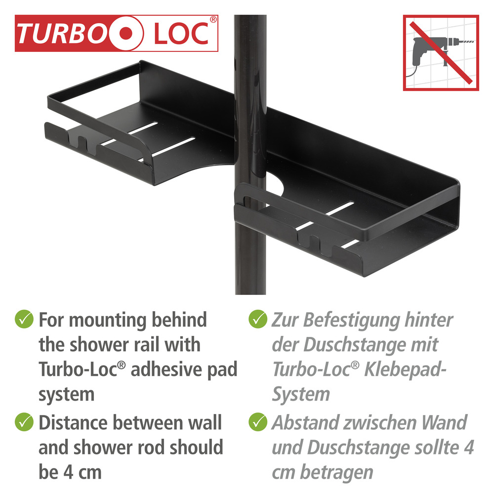 Turbo-Loc® Duschstangencaddy Mod. Altarella S  aus Edelstahl