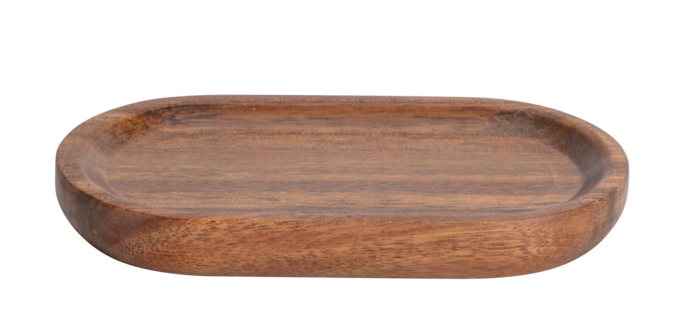 Salz- und Pfefferstreuer Mod. REFIA, schwarz, Keramik, Akazienholz, 2x75ml  mit FSC®-zertifiziertem Holztablett