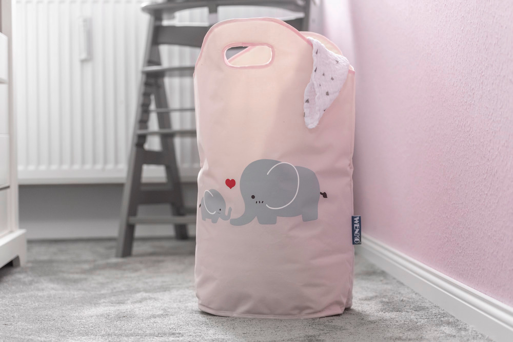 Wäschesammler Mod. Kids Elli  Wäschekorb, 24 l, rosa