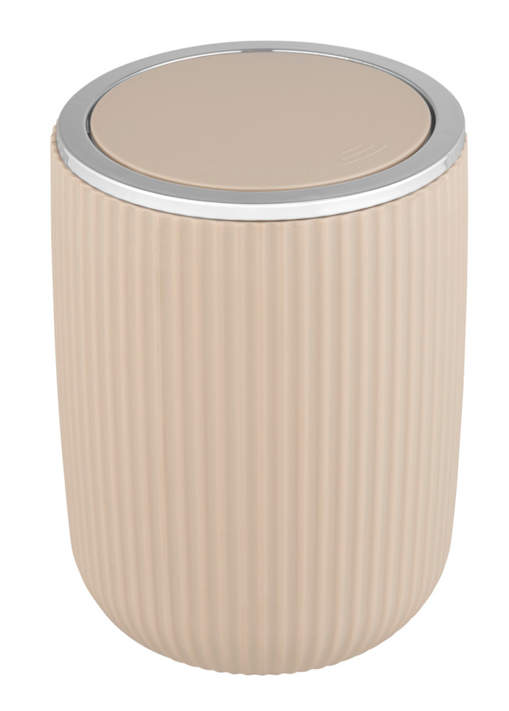 Schwingdeckeleimer Mod. Agropoli S Beige  Kosmetikeimer mit Schwingdeckel, 2 l