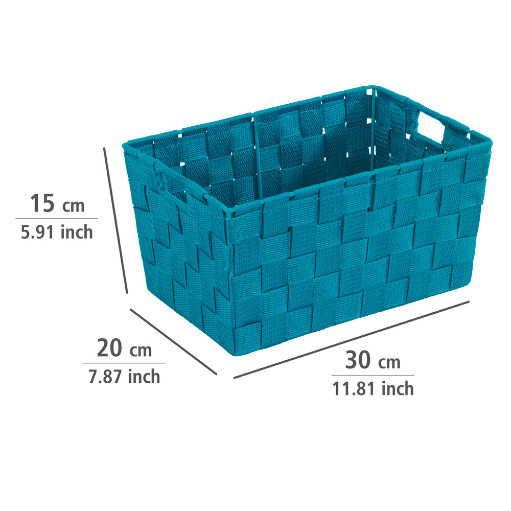 Aufbewahrungskorb Adria S Petrol  Kunststoff-Geflecht