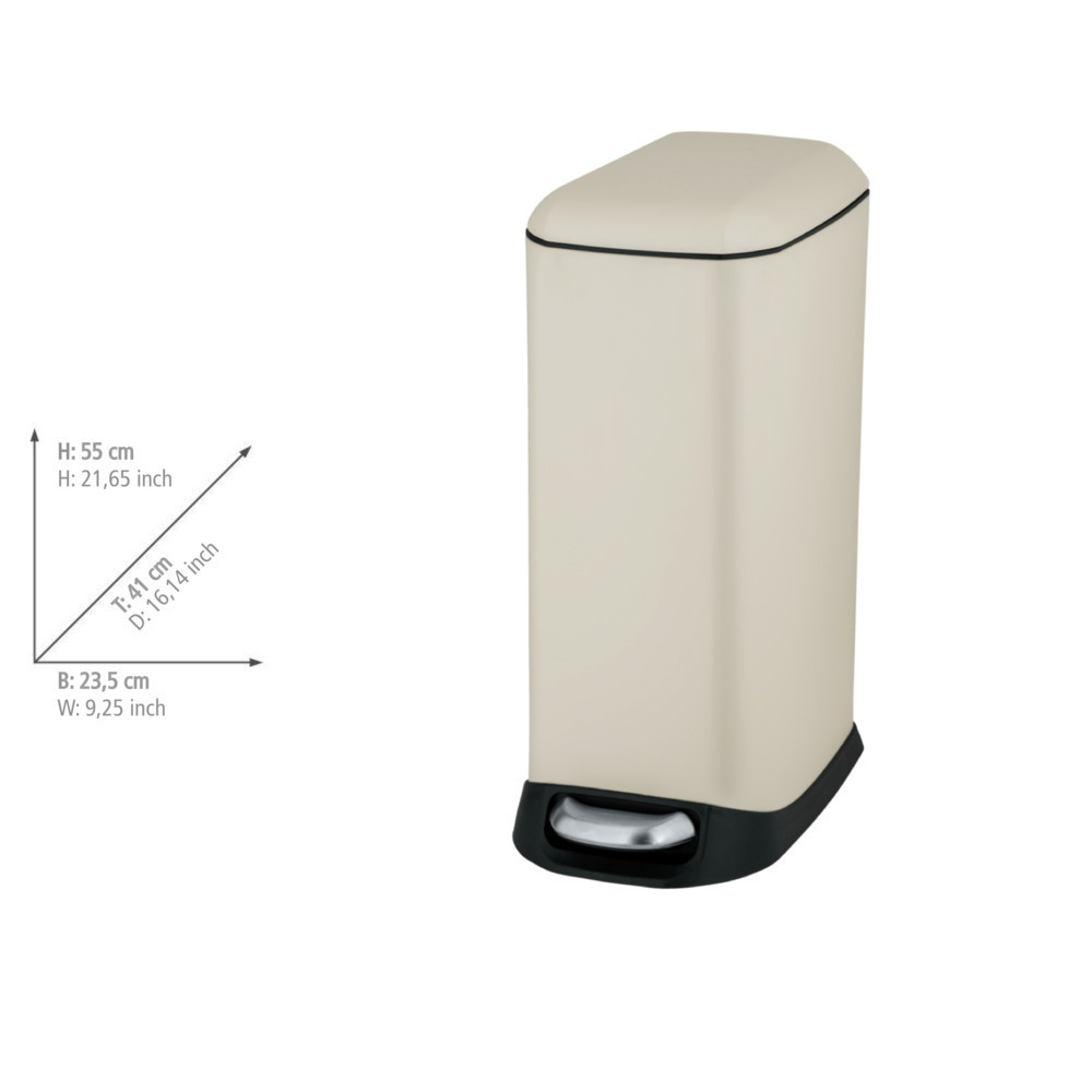 Treteimer Mod. Design 20 L, Easy-Close, Creme  mit herausnehmbarem Einsatz