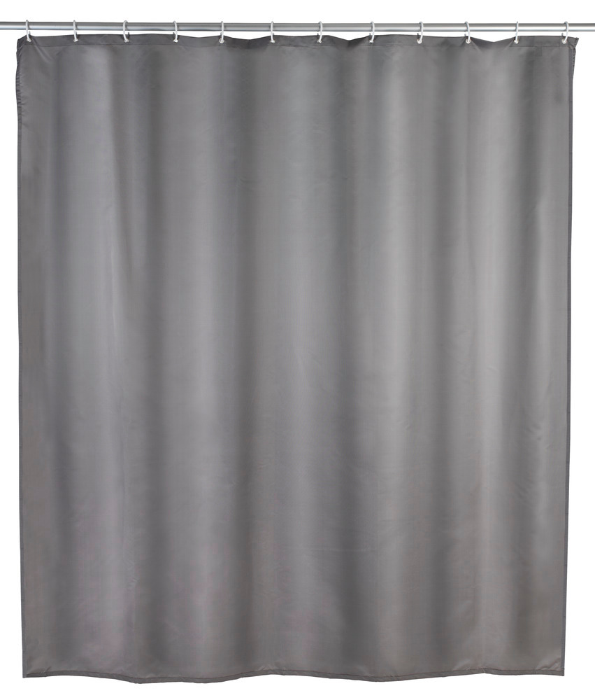 Anti-Schimmel Duschvorhang Uni Grey, 180 x 200 cm  waschbar