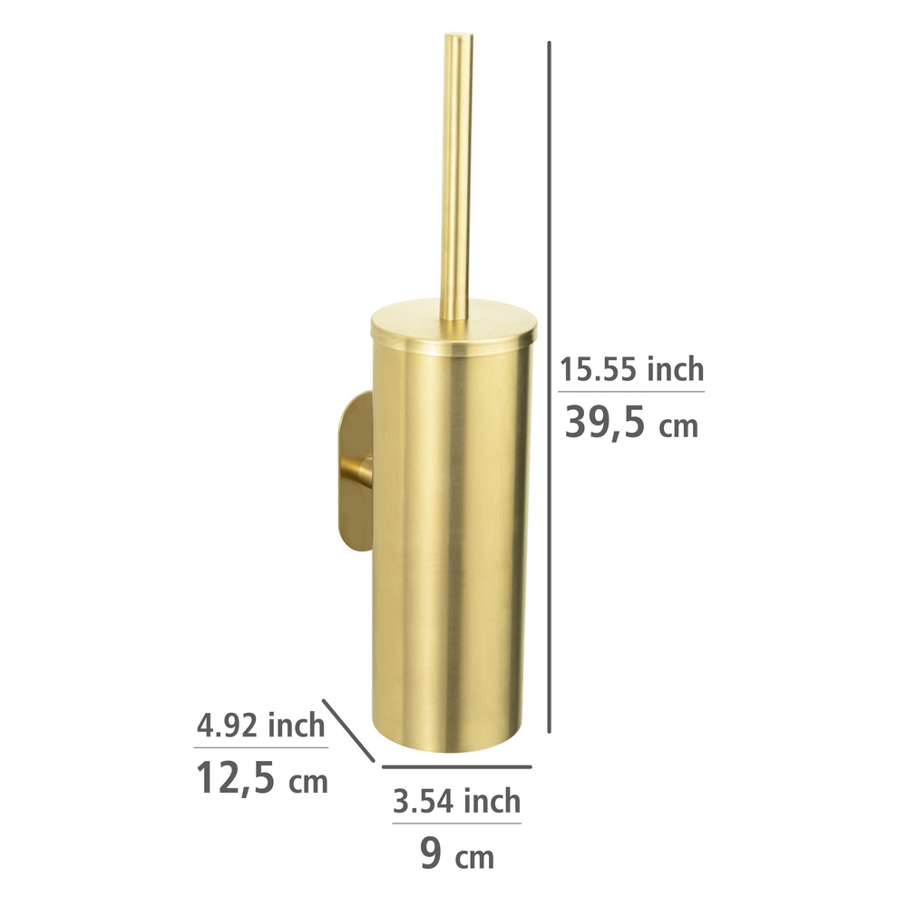 Turbo-Loc® WC-Garnitur Mod. Orea Gold Matt geschlossen  Befestigen ohne Bohren