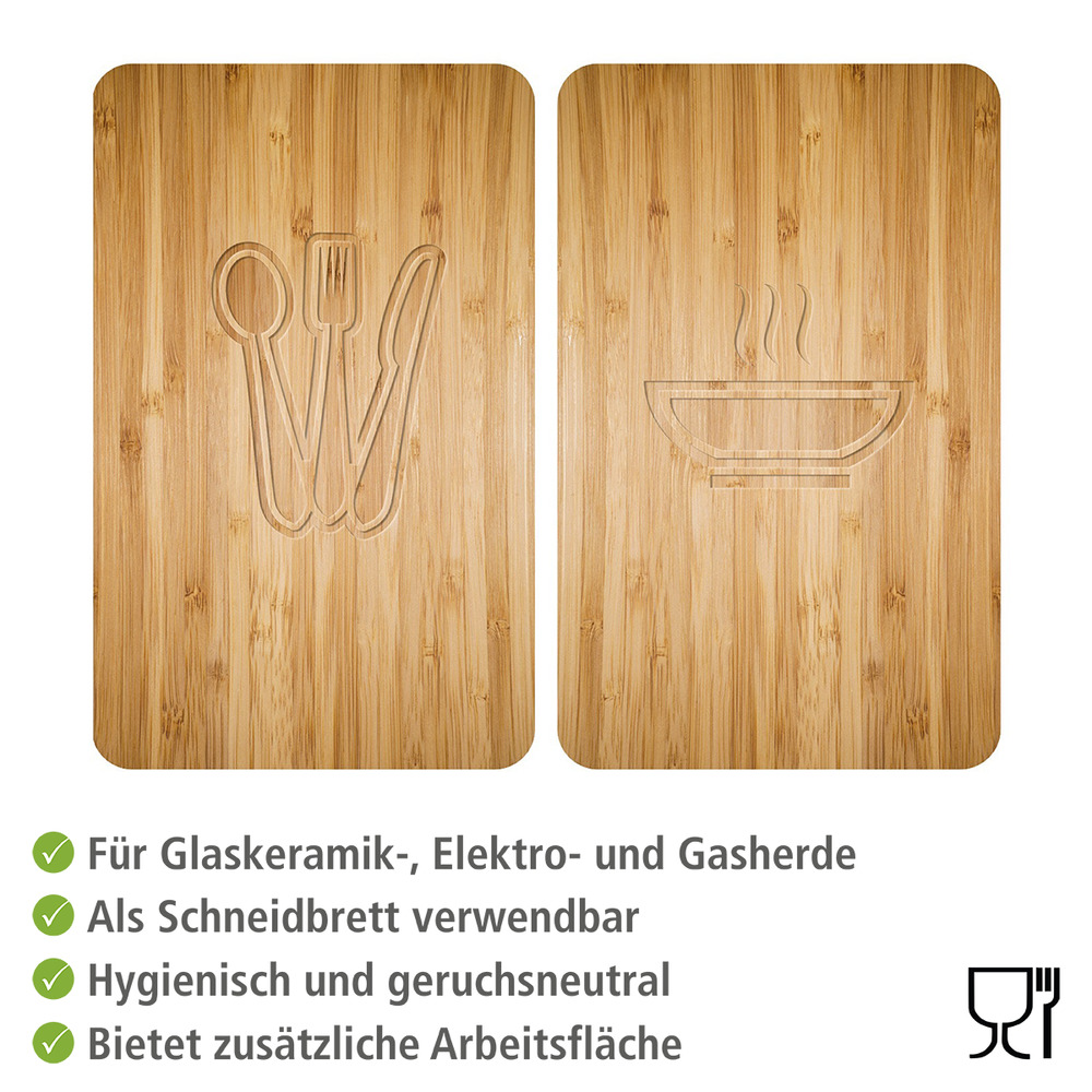 Glasabdeckplatte Universal Lunch, 2er Set  für alle Herdarten