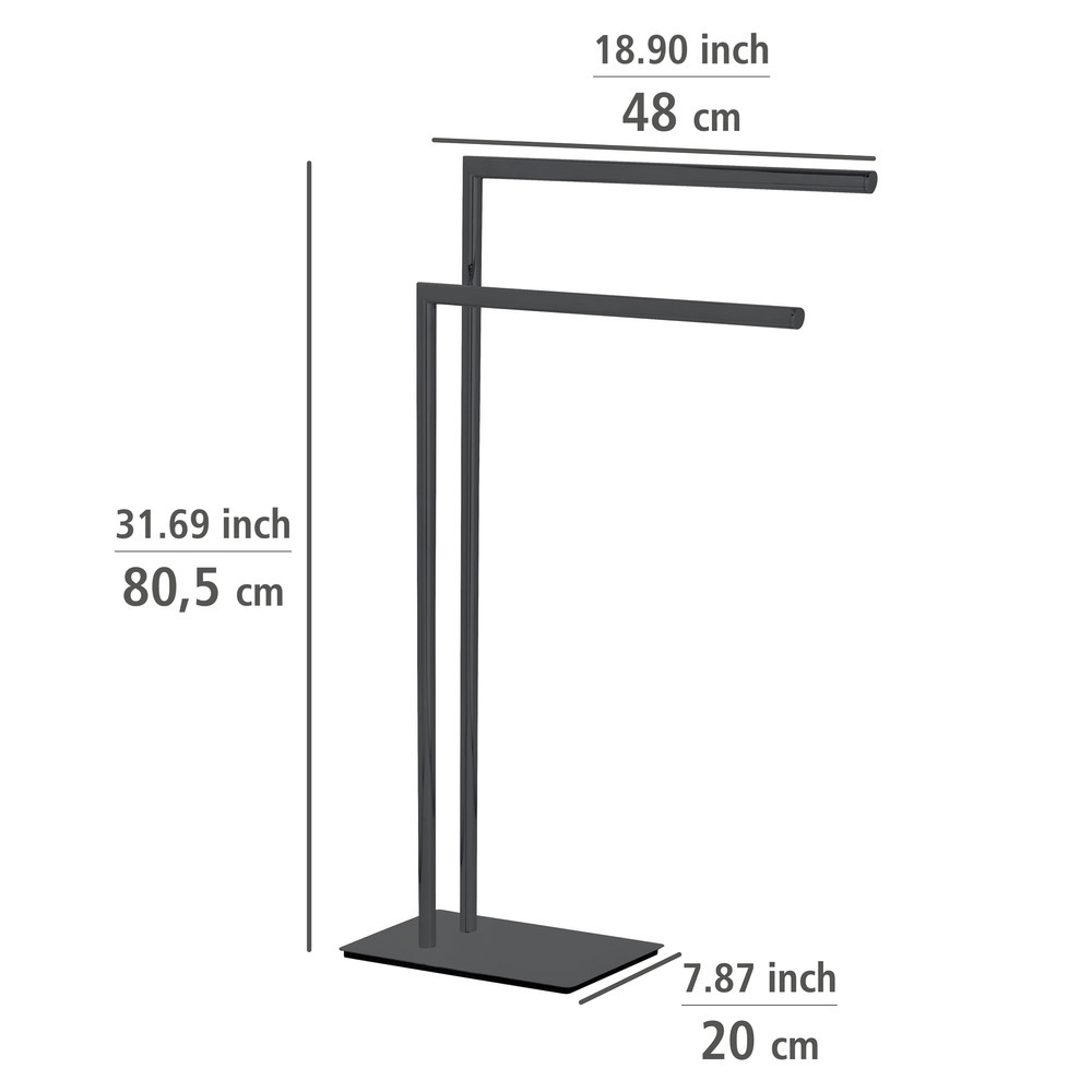 Handtuchständer Mod. Recco Schwarz  aus lackiertem Stahl