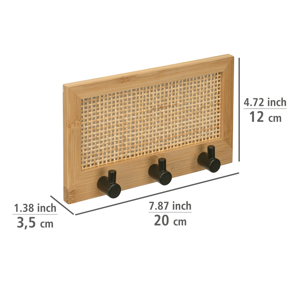 Hakenleiste Allegre  aus Bambus und Rattan