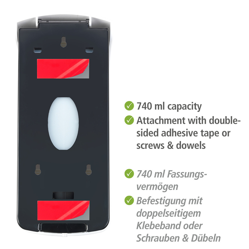 Desinfektionsmittel- und Seifenspender Mod. Ranera L Weiß  Seifenspender & Desinfektionsspender, Füllmenge: 740 ml