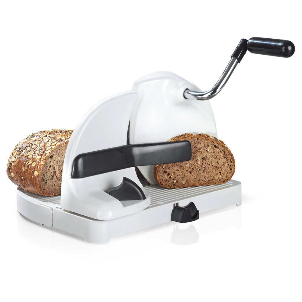 Brotschneidemaschine, mit Handkurbel  mit Handkurbel