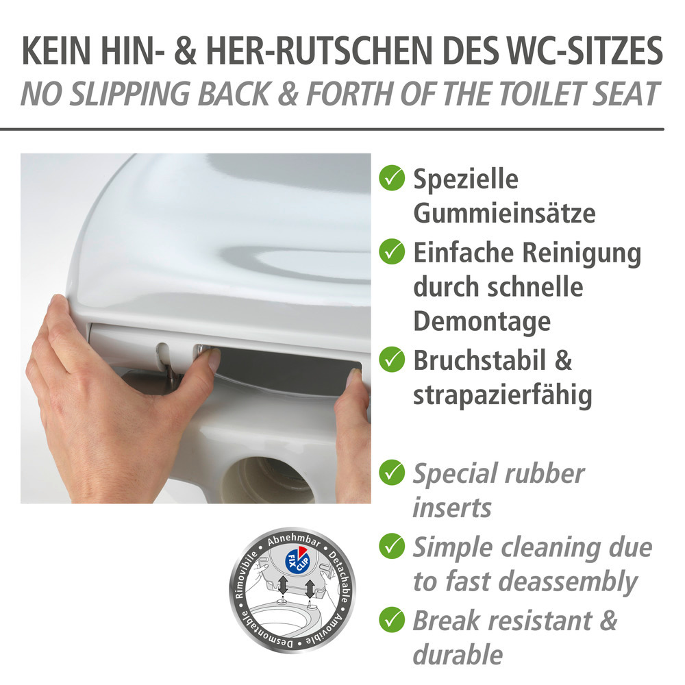 Premium WC-Sitz Mod. Ottana Granit  mit Absenkautomatik