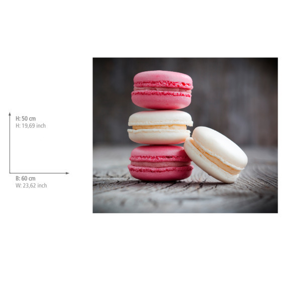 Glasrückwand Mod. Macarons, 60 x 50 cm  60 x 50 cm