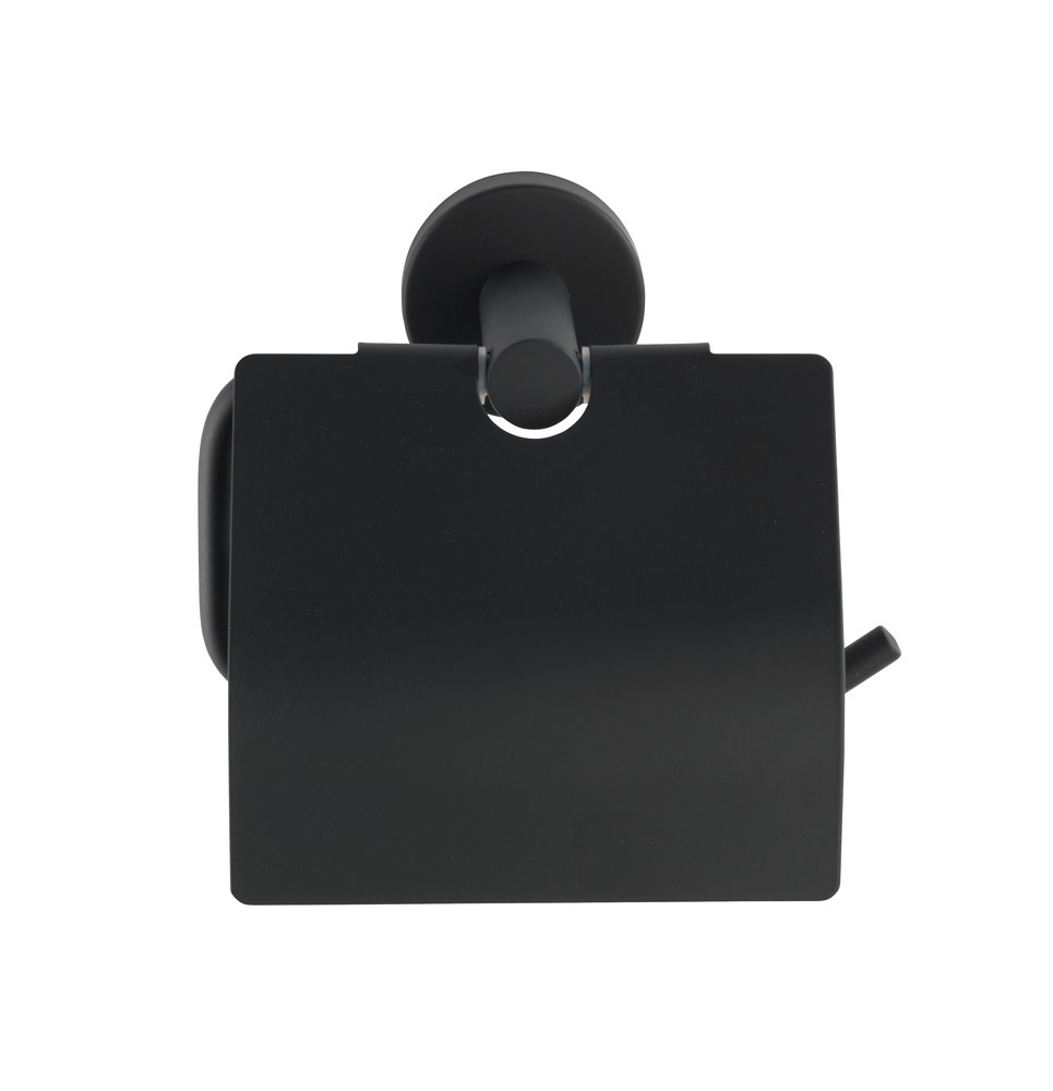 Toilettenpapierhalter Mod. Bosio Black matt mit Deckel  rostfrei