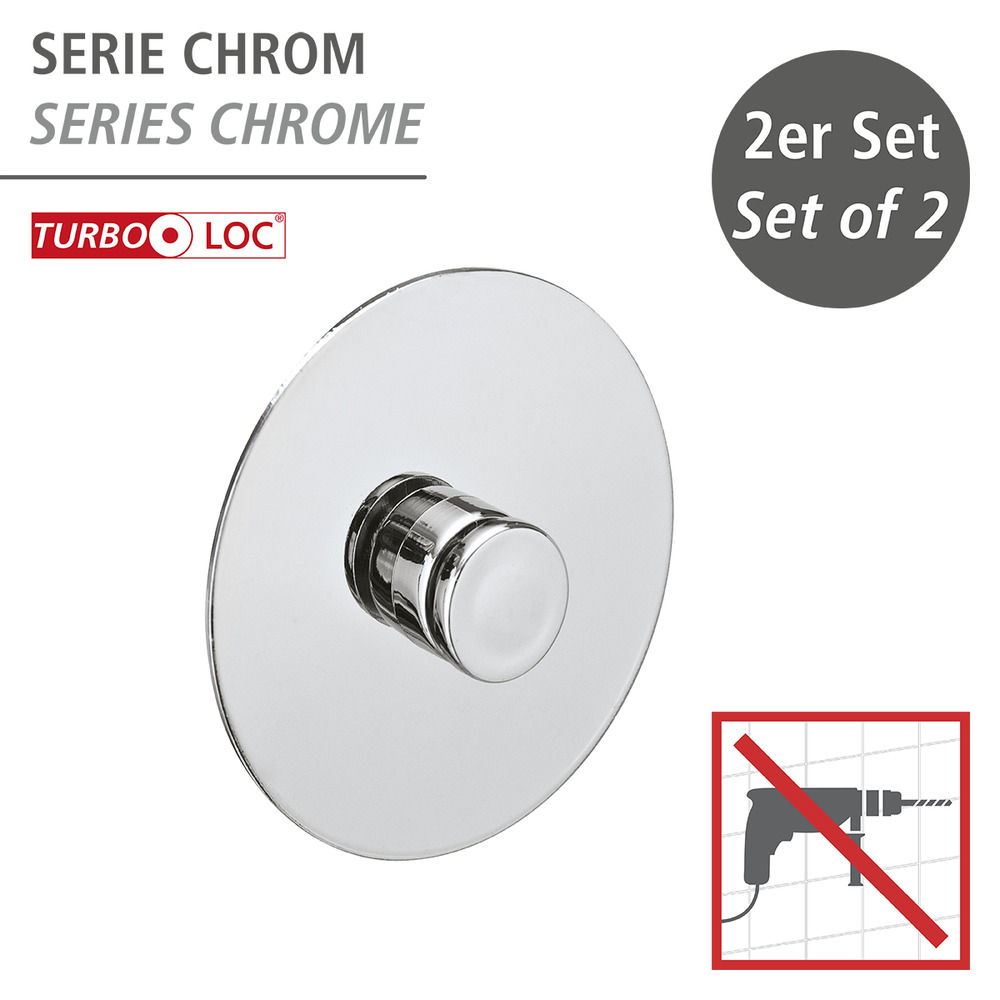 Turbo-Loc® Adapter Uno Chrom, 2er Set  Befestigen ohne bohren