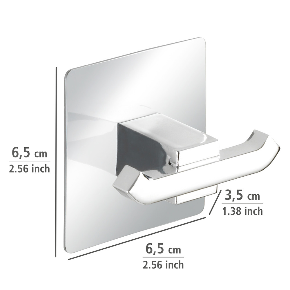 Turbo-Loc® Edelstahl Wandhaken Duo Quadro  rostfrei, Befestigen ohne bohren