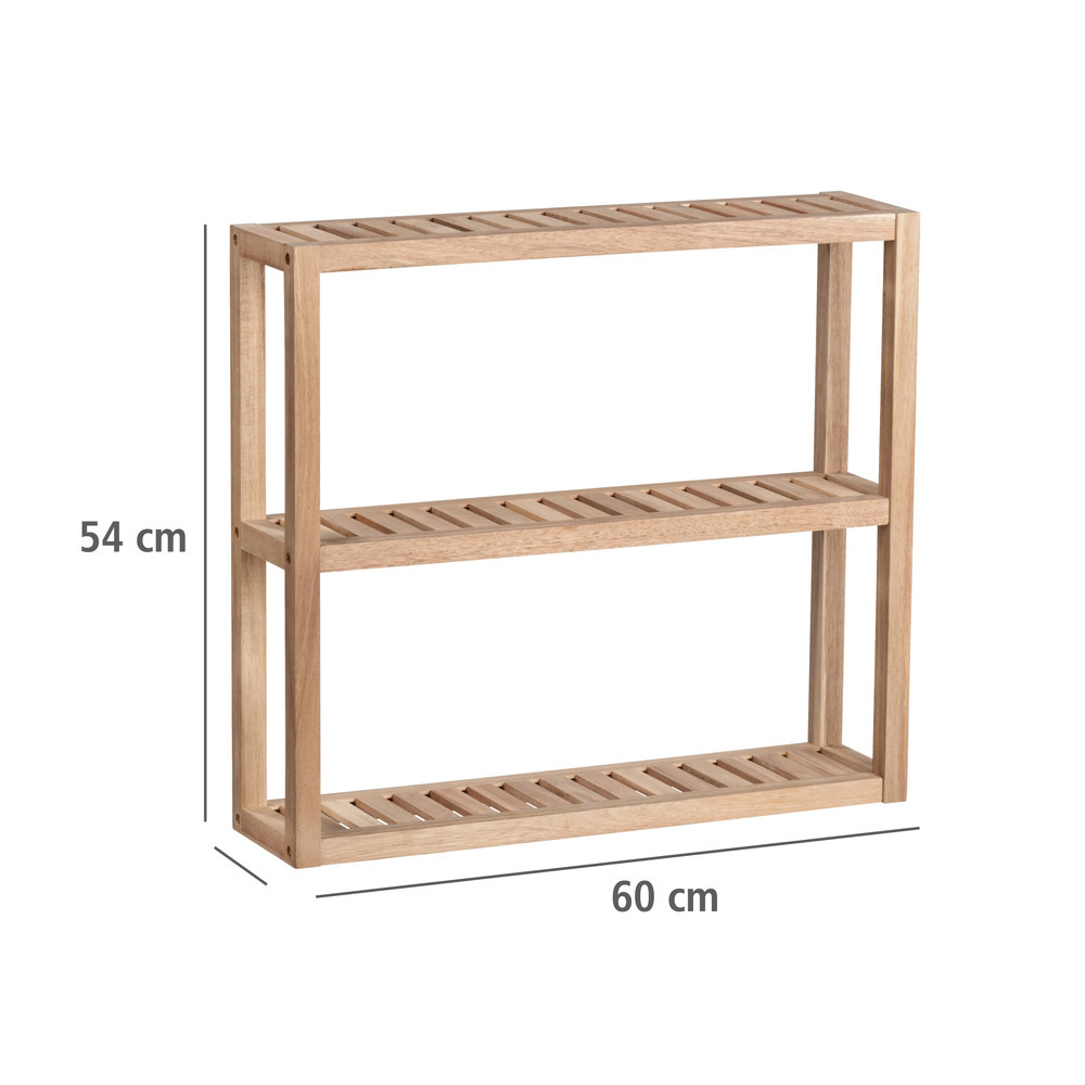 Wandregal Mod. Acina aus massiven Akazienholz  Badezimmerregal, Wohnregal, FSC® zertifiziert