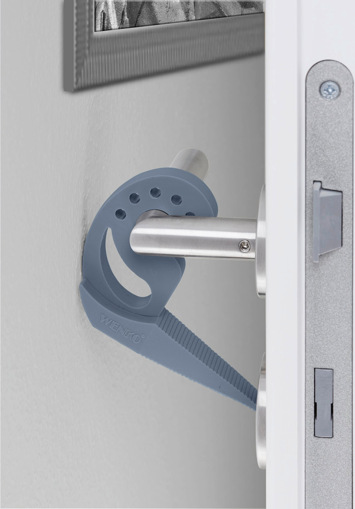 Türstopper und Fensterstopper Multi-STOP® Blau-Grau  für Türen, Fenster und Schubladen