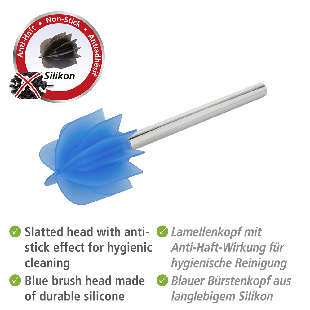 Silikon-Lamellen Ersatzbürste Blau  Silikonbürste Ø 7,5 cm mit Anti-Haft-Wirkung