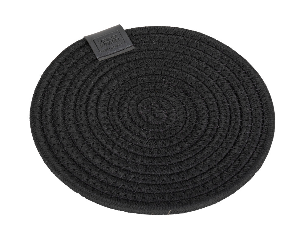 Topfuntersetzer Mod. SVEA 2er, schwarz, Polyester/PVC, Ø20x1 cm hitzeresistent bis 200°C Topfuntersetzer Mod. SVEA 2er, schwarz, Polyester/PVC, Ø20x1 cm hitzeresistent bis 200°C