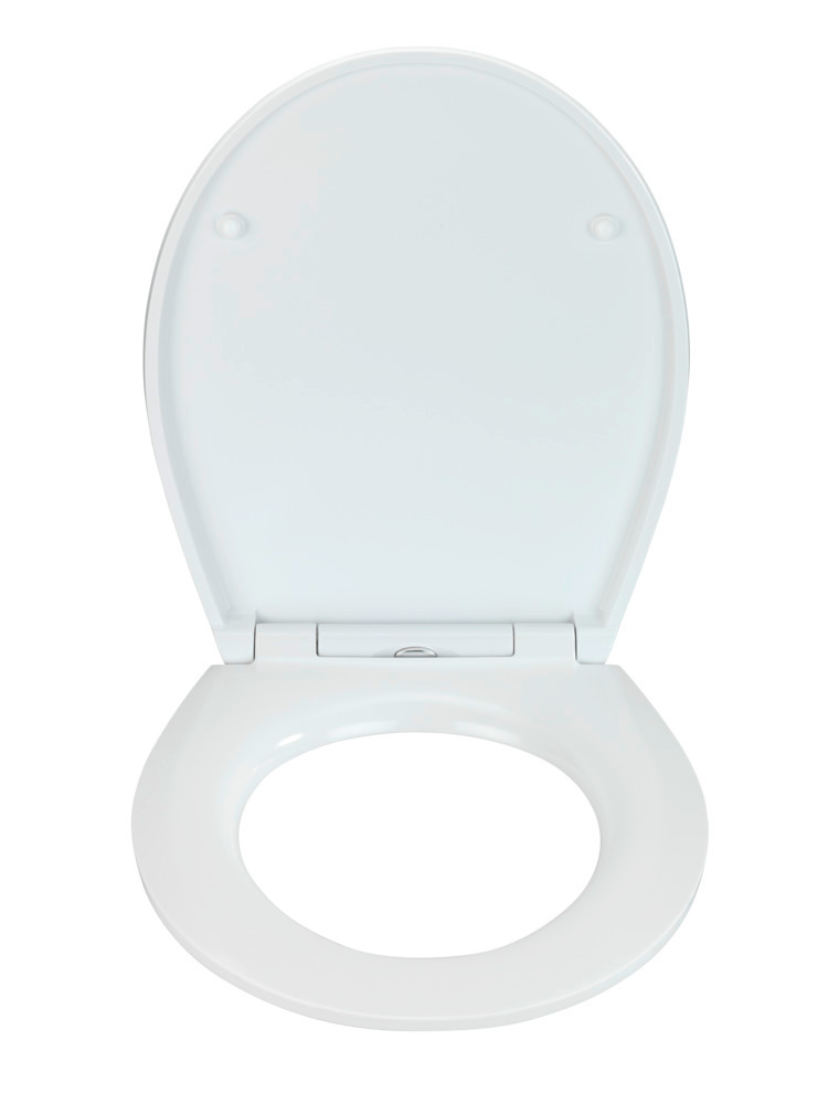 WC-Sitz Hochglanz Acryl White  Absenkautomatik, Fix-Clip Hygiene Befestigung