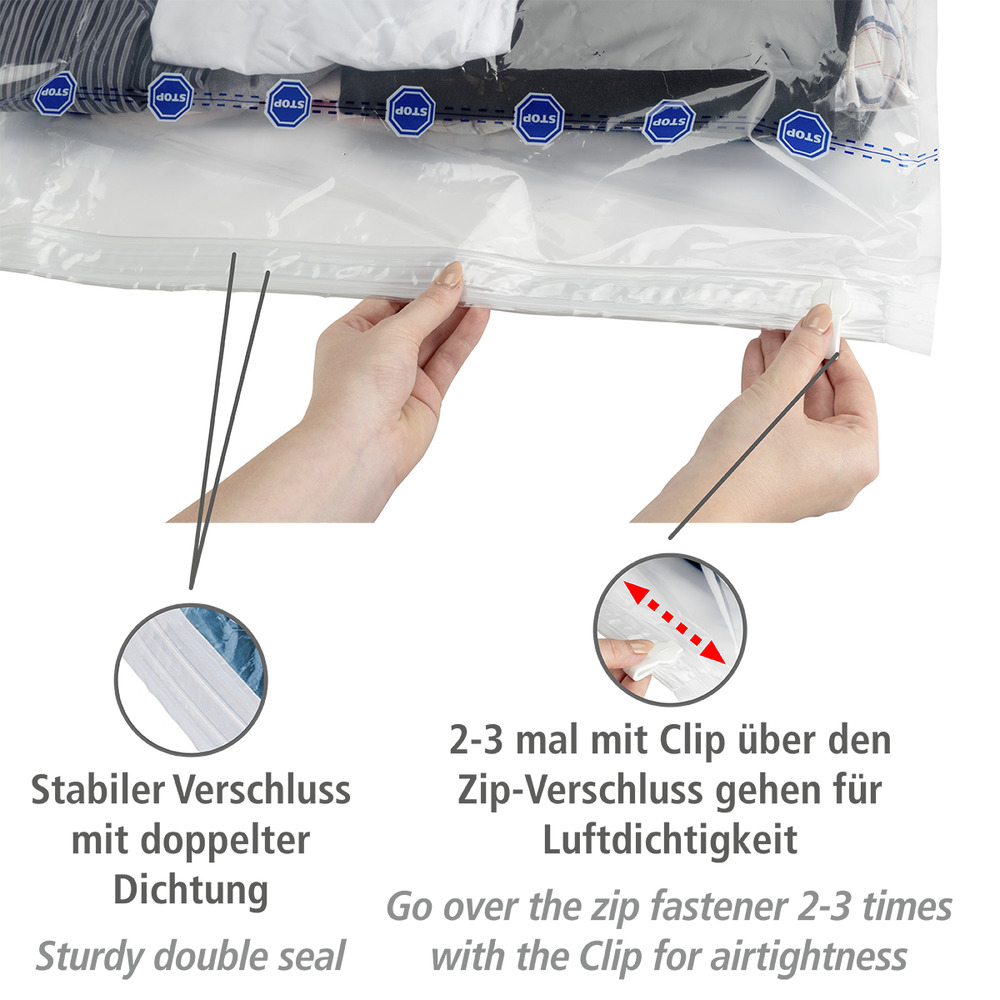 Vakuum Soft Unterbett-Box  bis zu 75 % Platzersparnis