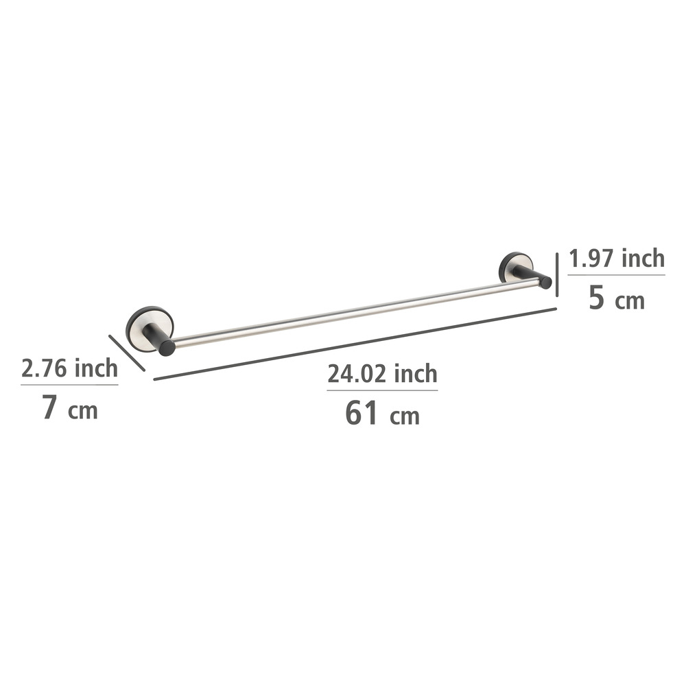 UV-Loc® Badetuchstange Uno Mod. Udine 60 cm  Befestigen ohne Bohren mit innovativem Klebesystem