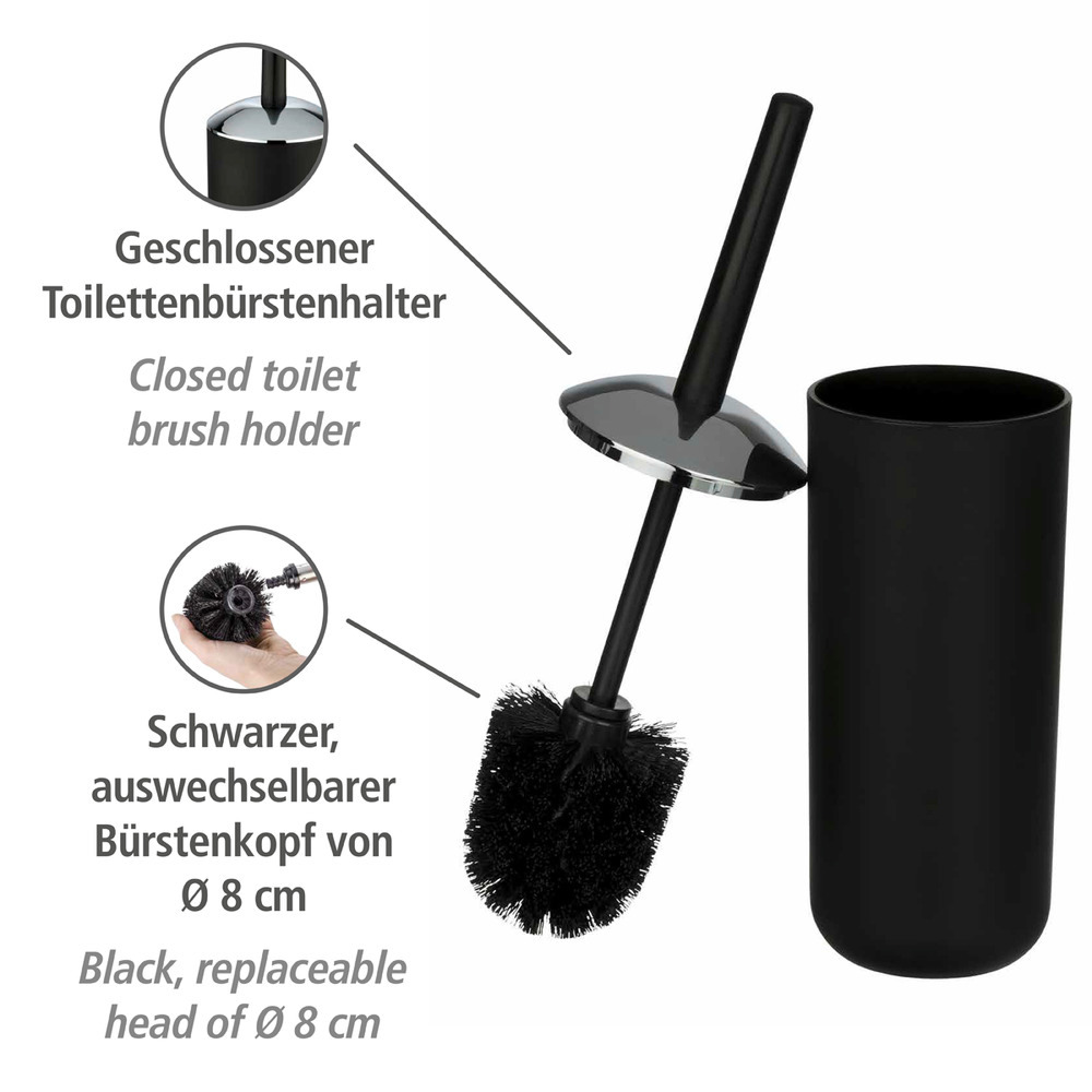 WC-Garnitur Mod. Brasil Schwarz  Spezialkunststoff, absolut bruchsicher