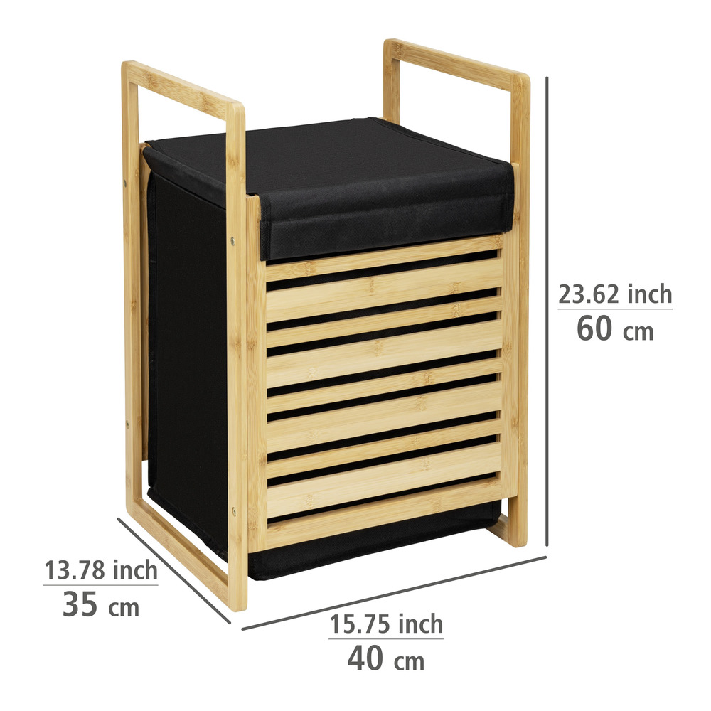 Wäschetruhe Mod. Ecori  FSC®-zertifizierter Bambus, recyceltes Polyester