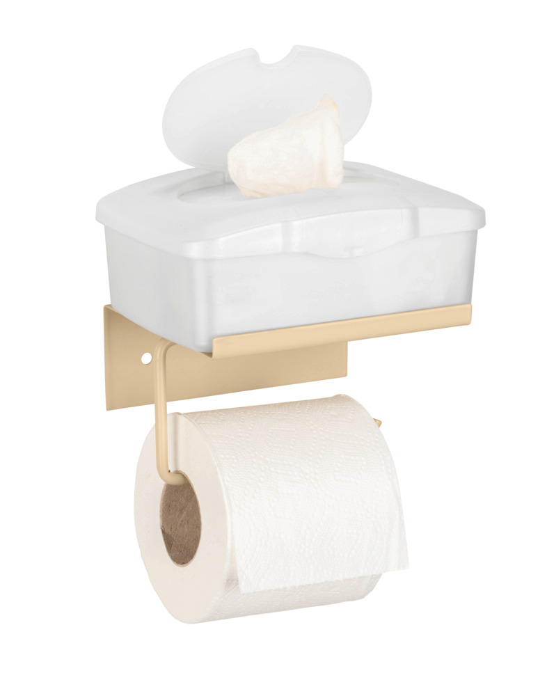 Toilettenpapierhalter Mod. Desulo Beige  mit Ablage