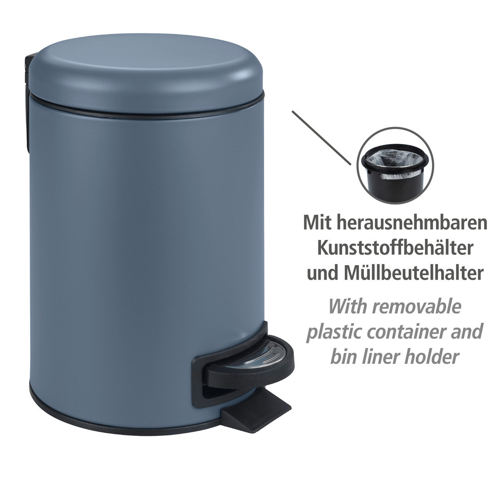 Kosmetik-Treteimer Mod. Leman Slateblue 3 L  mit herausnehmbarem Einsatz