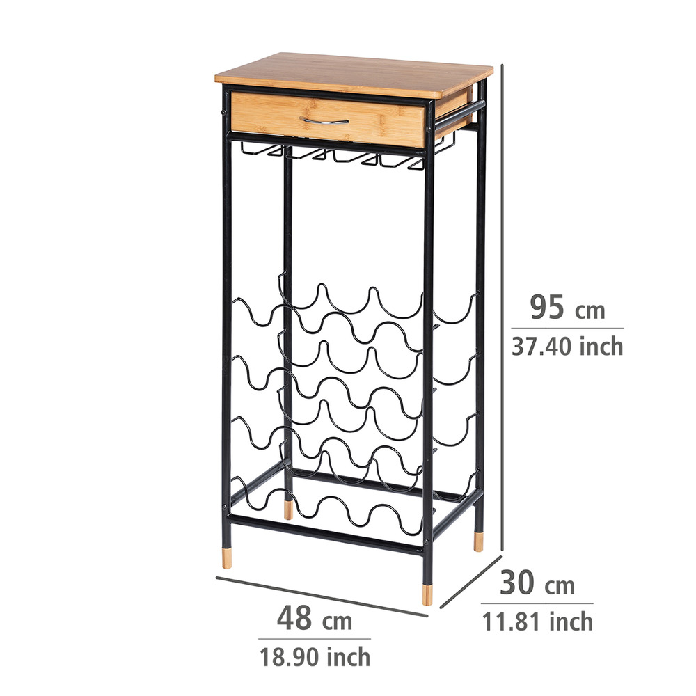 Weinregal Mod. Loft für 12 Flaschen  Bambus