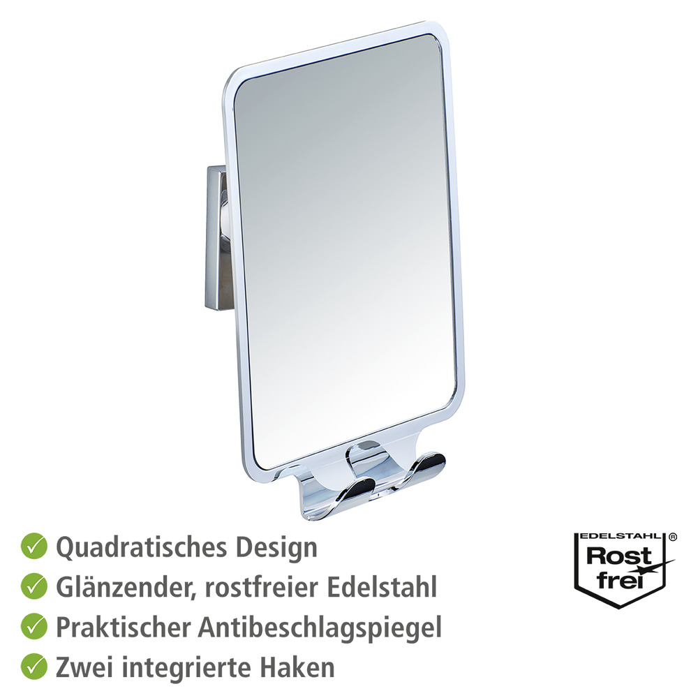 Vacuum-Loc® Wandspiegel Mod. Quadro  Befestigen ohne bohren