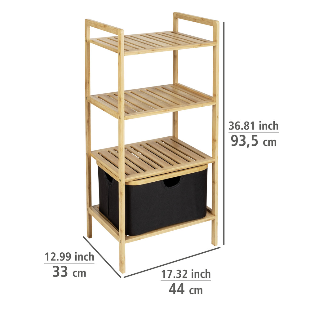 Regal mit 3 Etagen Mod. Ecori  FSC®-zertifizierter Bambus, recyceltes Polyester