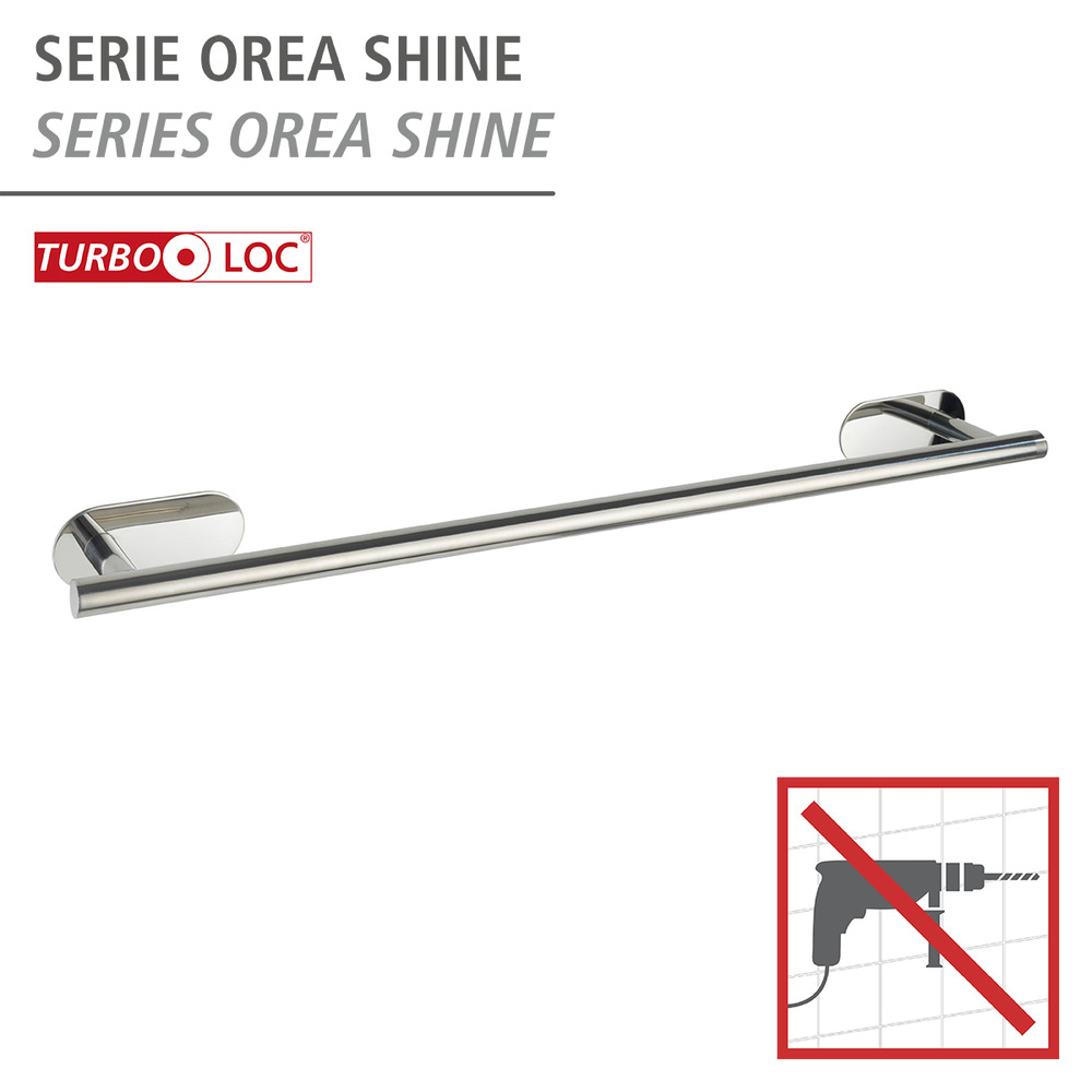 Turbo-Loc® Edelstahl Badetuchstange Mod. Orea Uno Shine  Befestigen ohne bohren