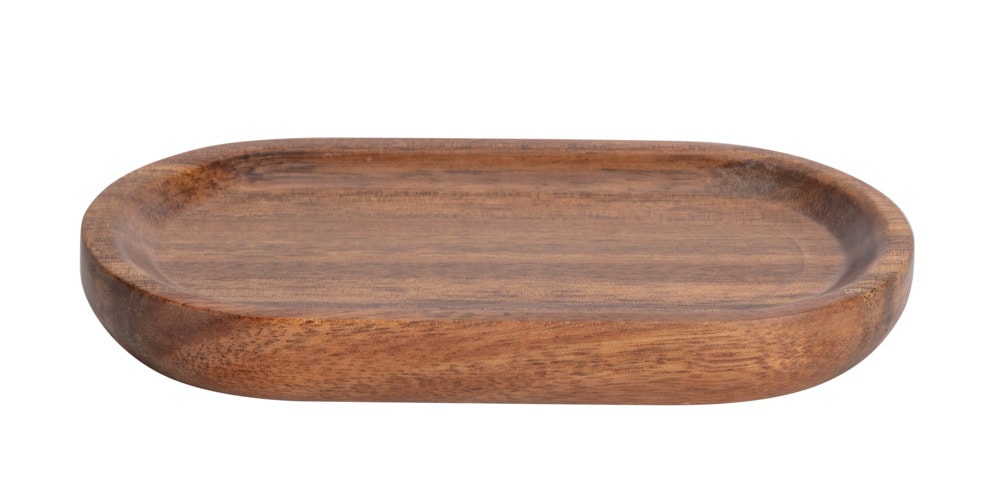 Salz- und Pfefferstreuer Mod. REFIA, weiß, Keramik, Akazienholz, 75ml  natürliches akazienholz-tablett inklusive