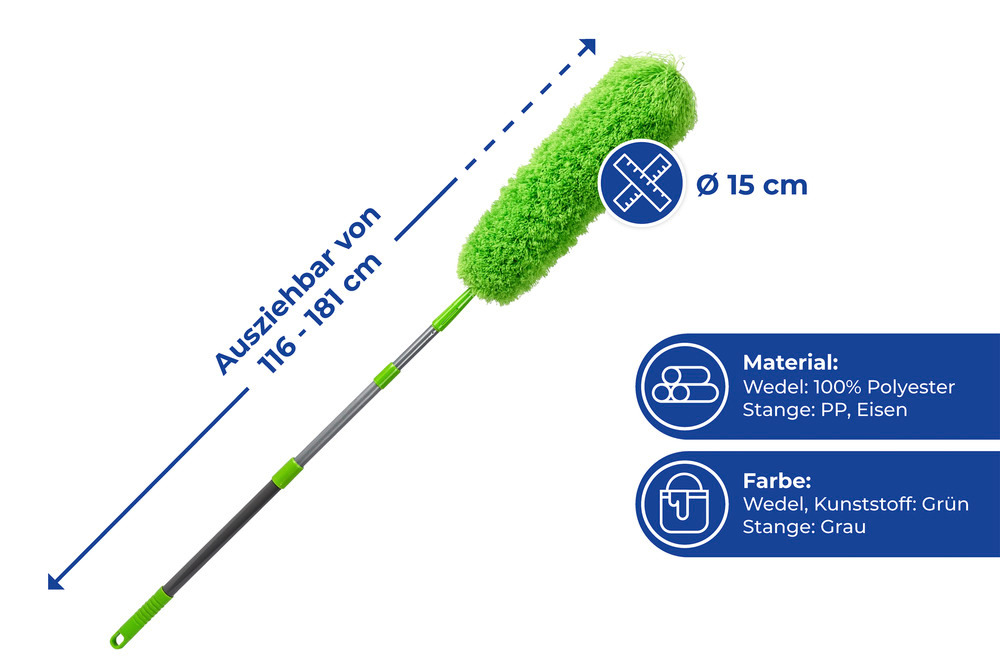 Teleskop-Staubwedel  ausziehbar von 116-181 cm