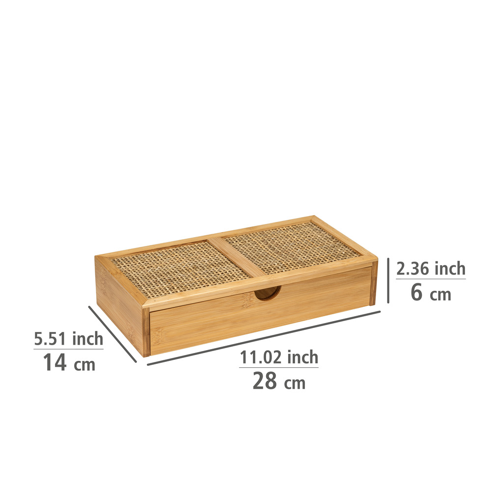 Badbox Mod. Allegre mit Schublade  aus Bambus und Rattan