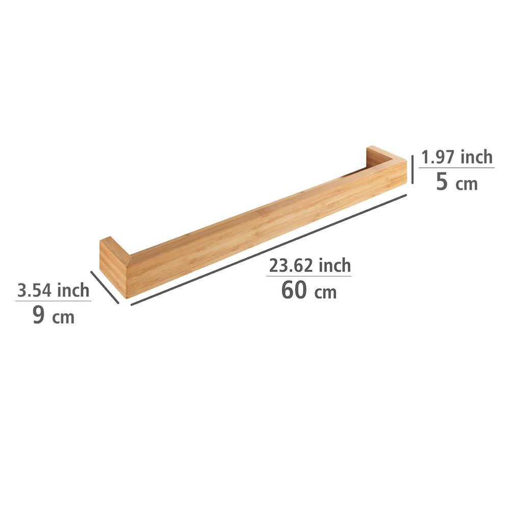 Wandregal Mod. Bambusa aus Bambus, 60 cm  Wandablage