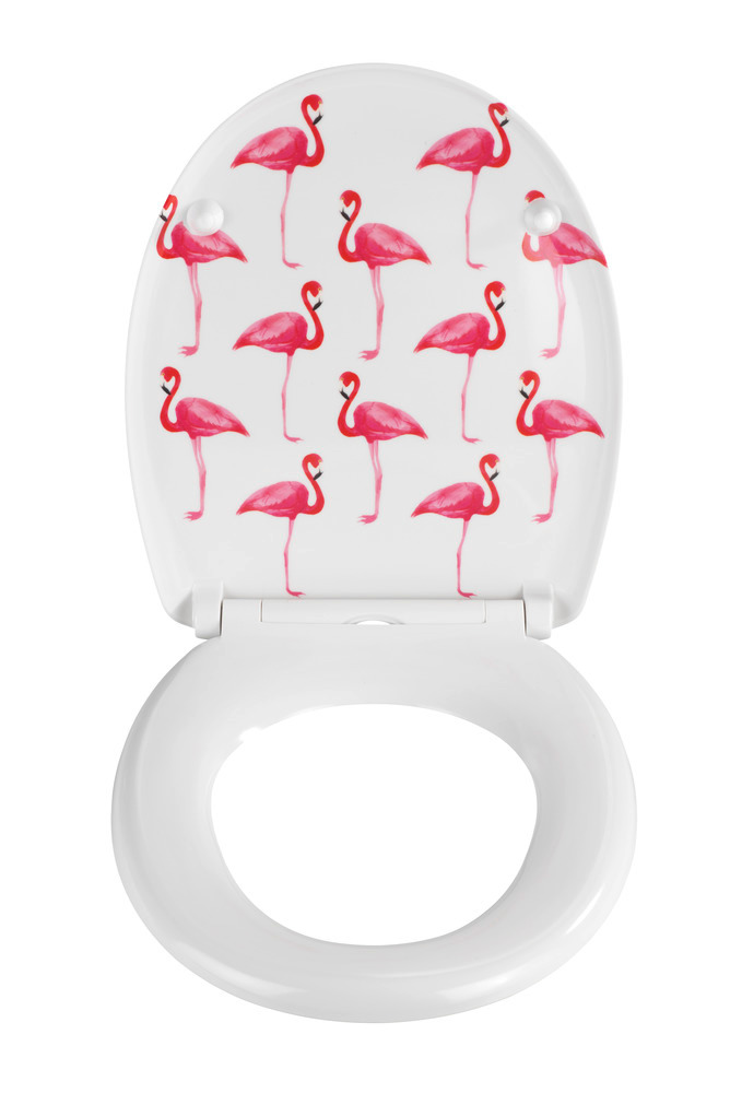 Premium WC-Sitz Flamingo  Duroplast, mit Absenkautomatik