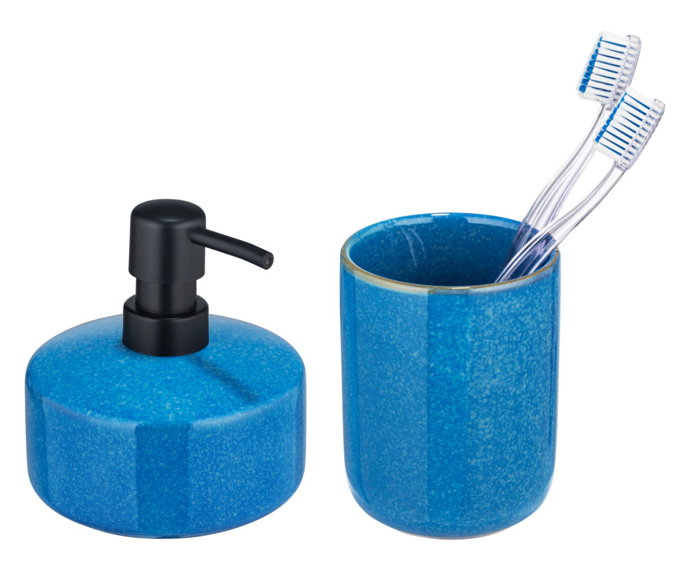 Bad Accessoire Set Varzi, 2-teilig,  blau