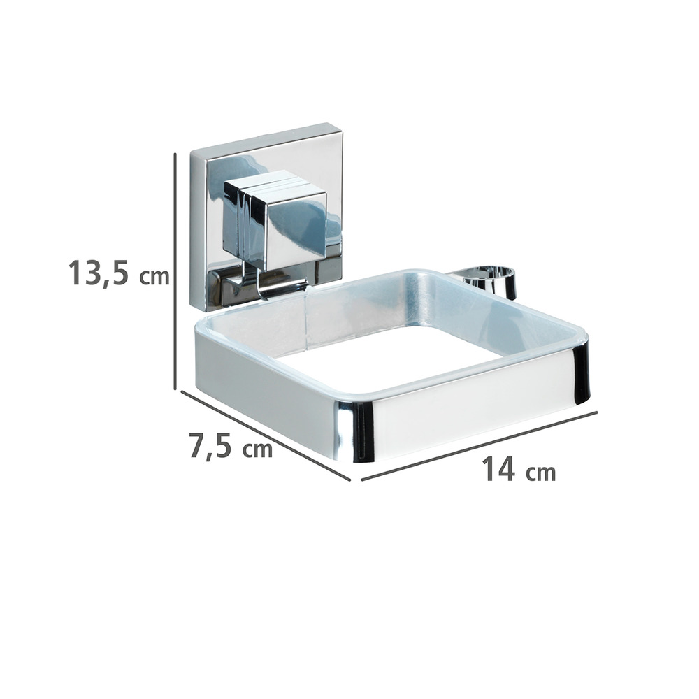 Vacuum-Loc® Edelstahl Haartrocknerhalter Mod. Quadro  Befestigen ohne bohren