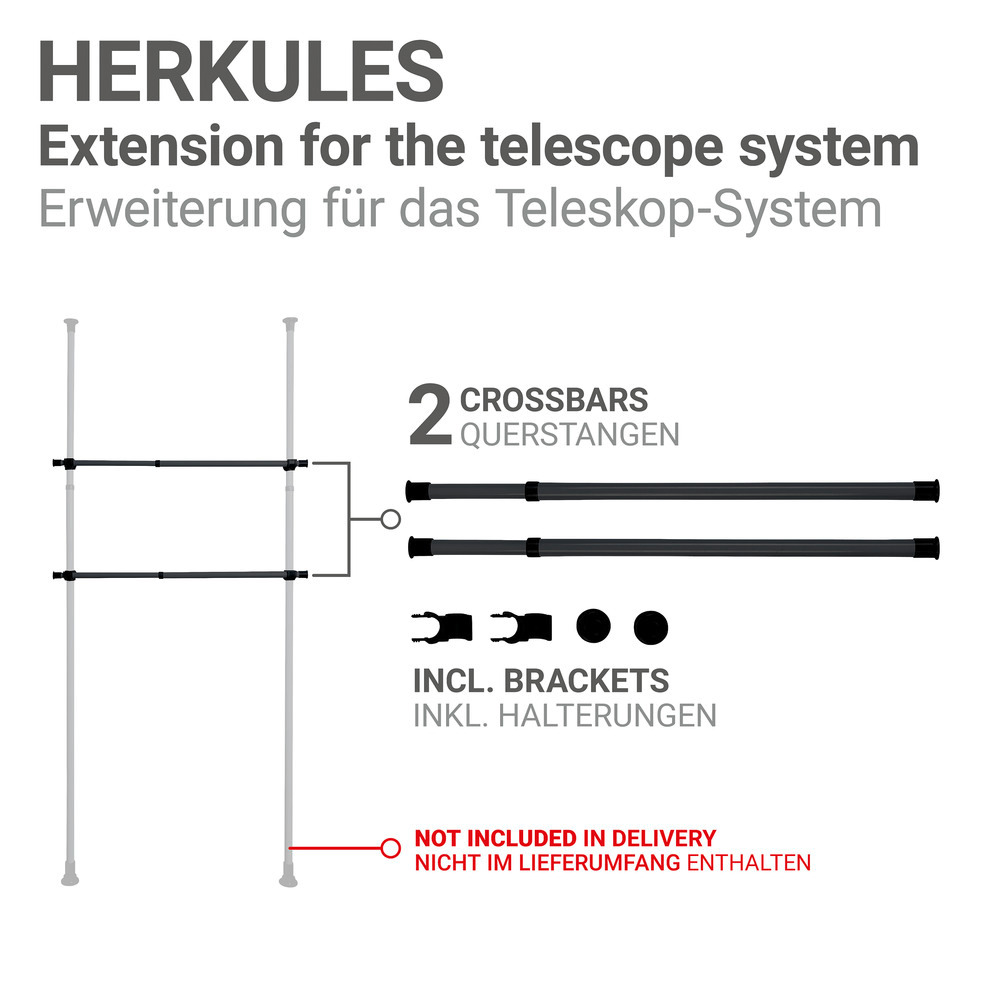 Kleiderstange Mod. Herkules Schwarz  2er Set