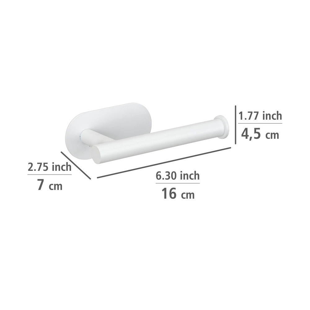 Turbo-Loc® Toilettenpapierhalter Mod. Orea White matt  aus rostfreiem Edelstahl