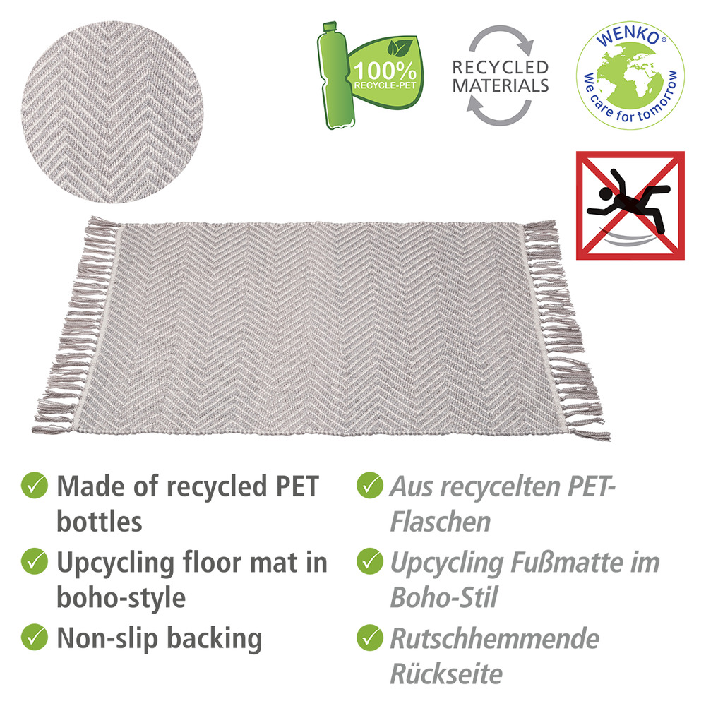 Badematte Gata  hergestellt aus recycelten PET-Flaschen (100 % Polyester)