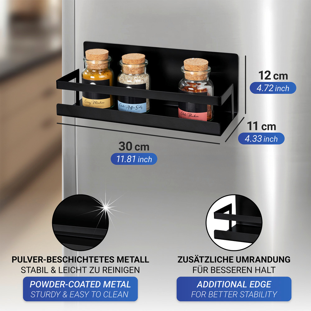 Magnetisches Gewürzregal Ima   aus pulverbeschichtetem Metall