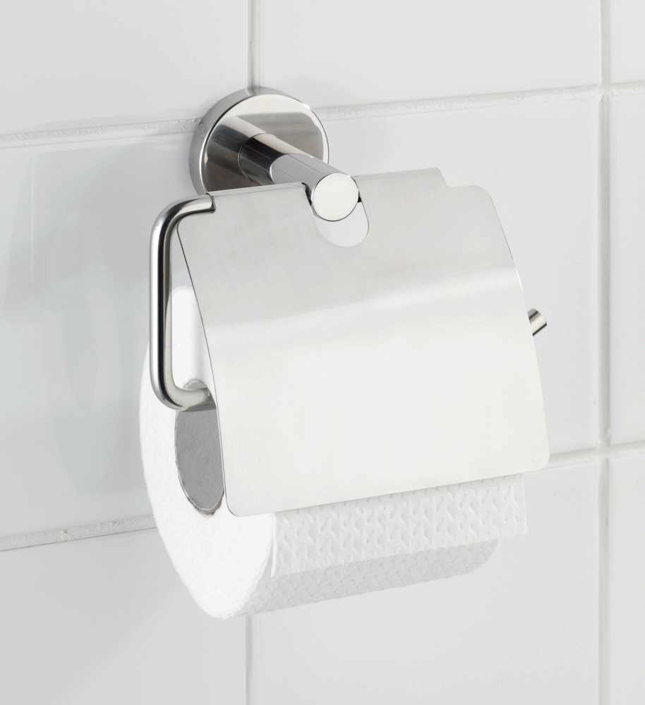 Toilettenpapierhalter Mod. Bosio mit Deckel  Edelstahl rostfrei