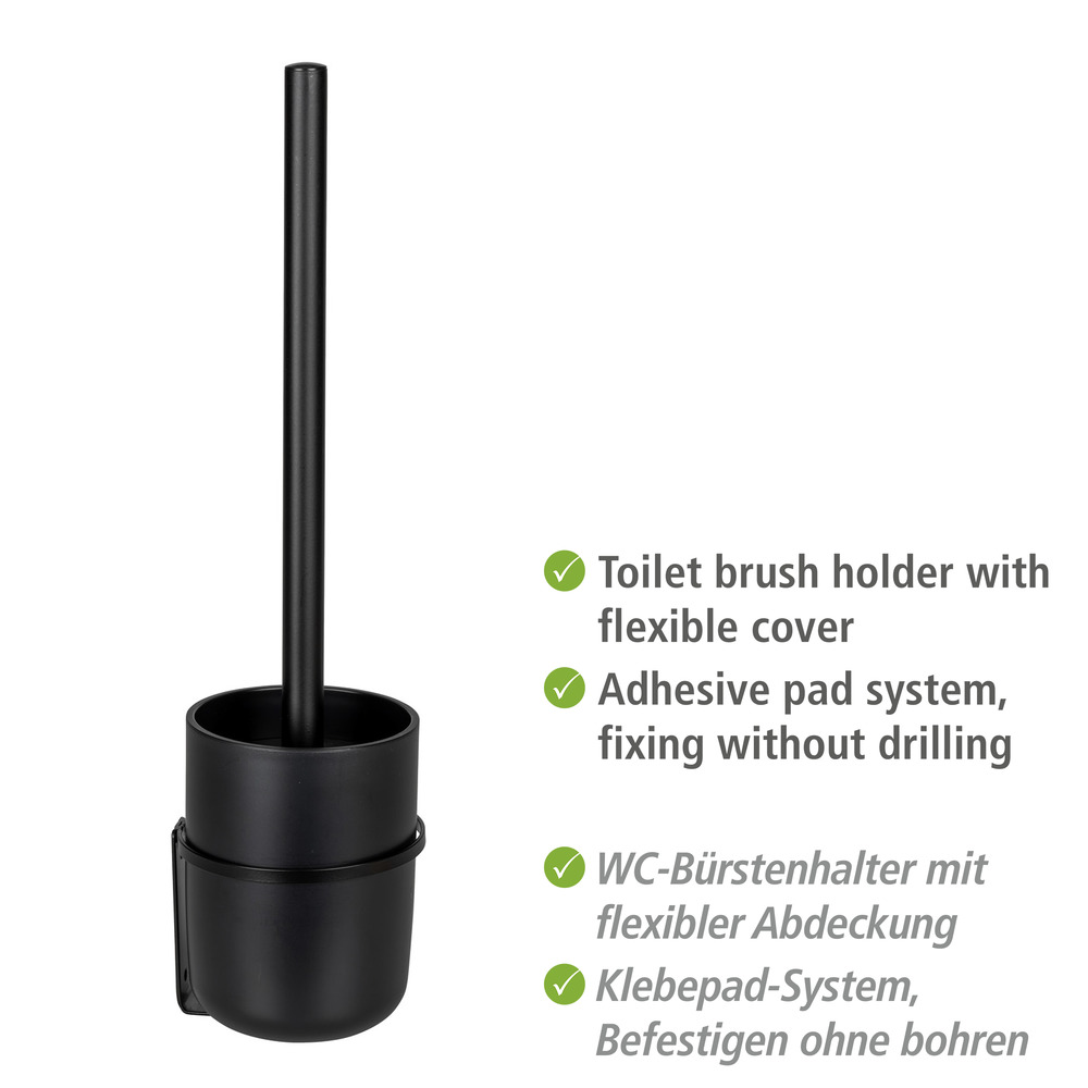 Turbo-Loc® WC-Garnitur Carpino Schwarz  Befestigen ohne Bohren