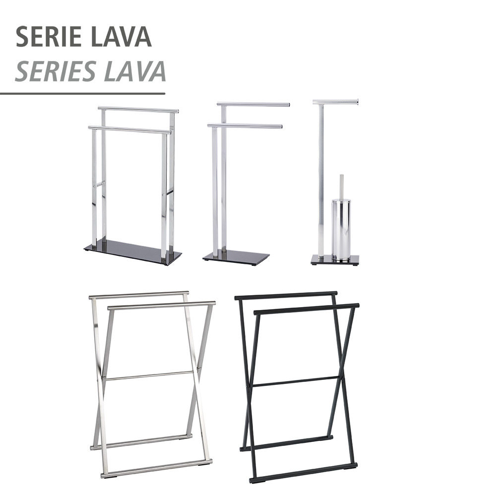 Stand WC-Garnitur Mod. Lava  aus rostfreiem Edelstahl