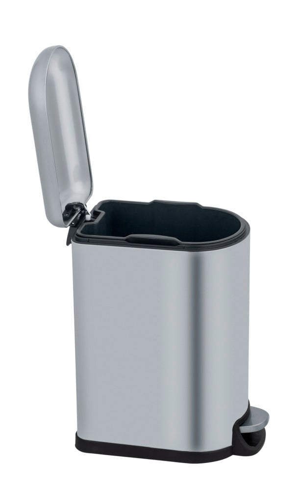 Treteimer Mod. LARA, 10L, edelstahl, satiniert, 31x39x18 cm easy-close Absenkautomatik integriert Treteimer Mod. LARA, 10L, edelstahl, satiniert, 31x39x18 cm easy-close Absenkautomatik integriert
