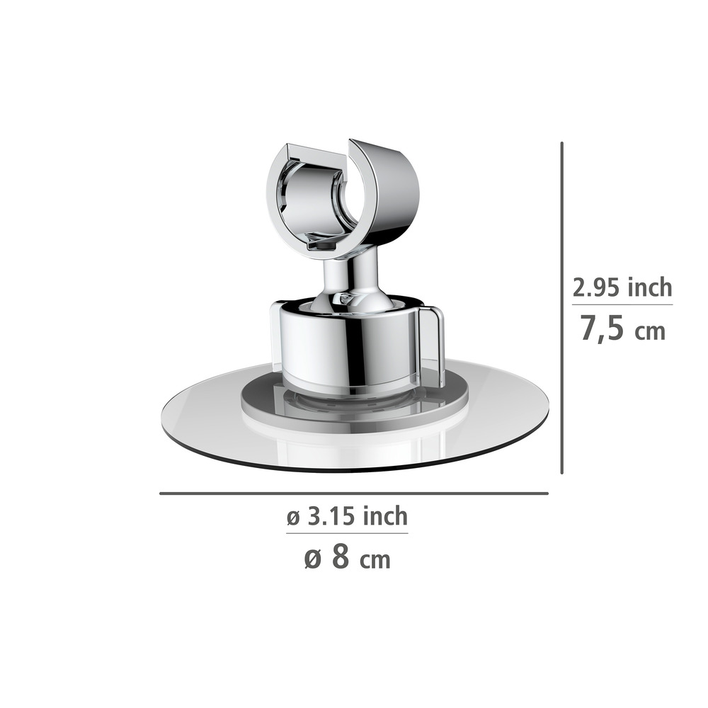 Duschkopfhalter 360° Chrom  Befestigen ohne Bohren